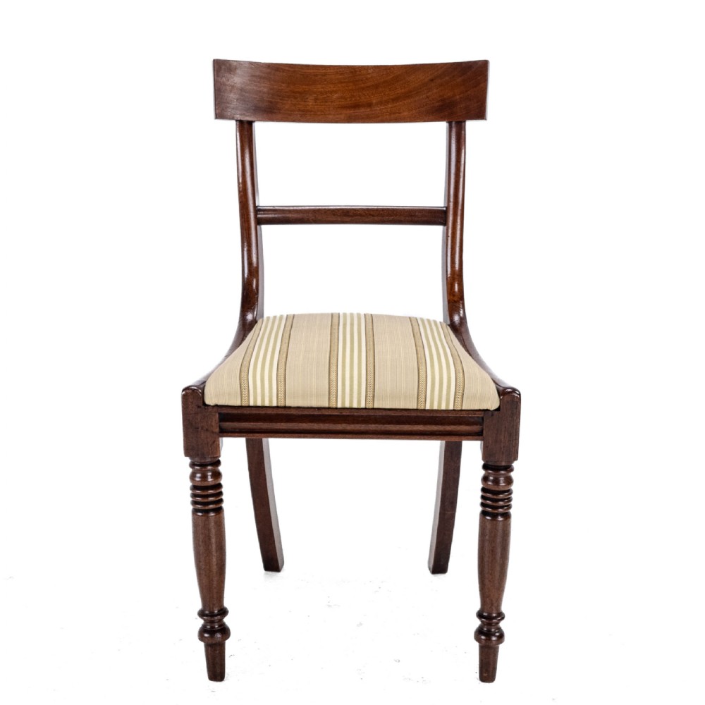 Regency Bar Back Mahogany Set of 6 Dining Chairs C1820 (Georgian George III IV) View XIII