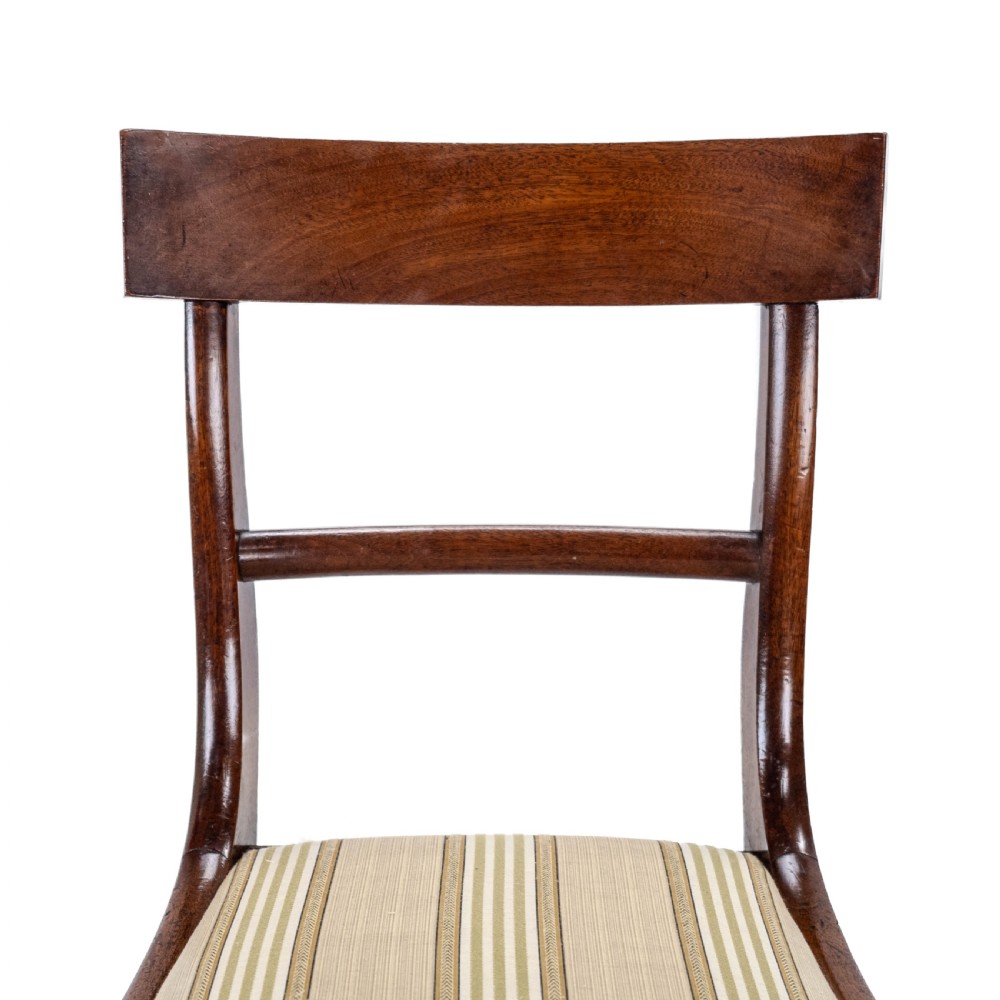 Regency Bar Back Mahogany Set of 6 Dining Chairs C1820 (Georgian George III IV) View XIV