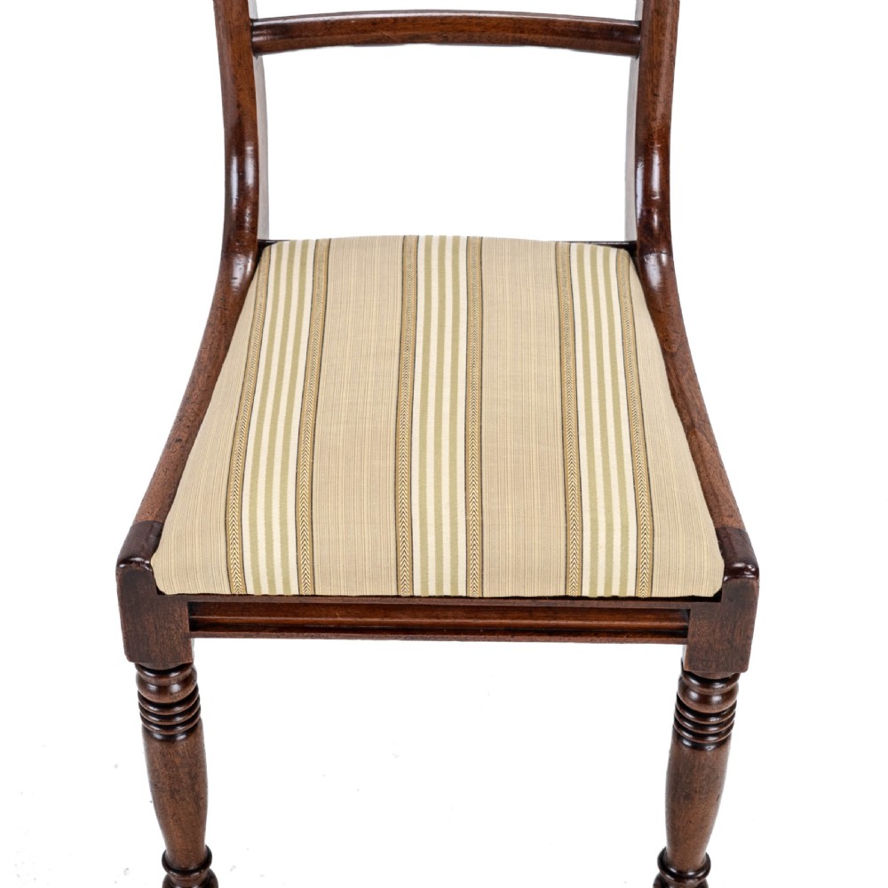 Regency Bar Back Mahogany Set of 6 Dining Chairs C1820 (Georgian George III IV) View XV