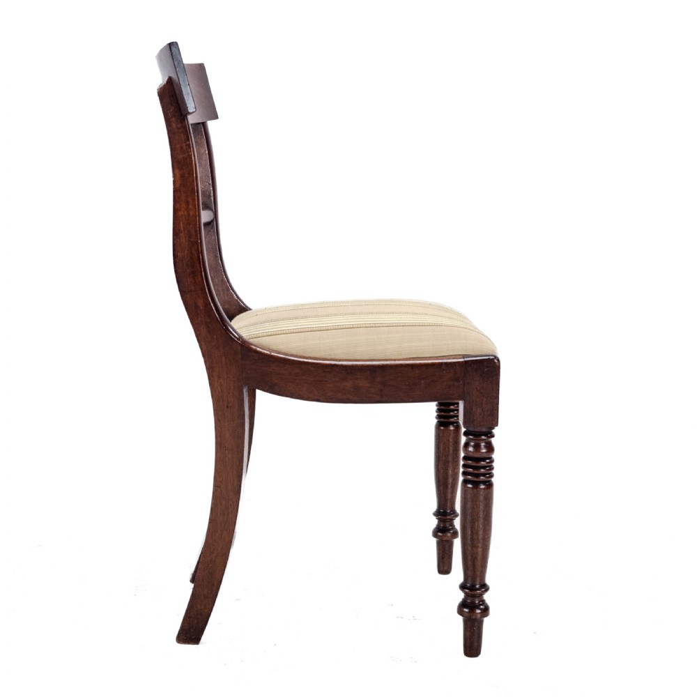 Regency Bar Back Mahogany Set of 6 Dining Chairs C1820 (Georgian George III IV) View XVII