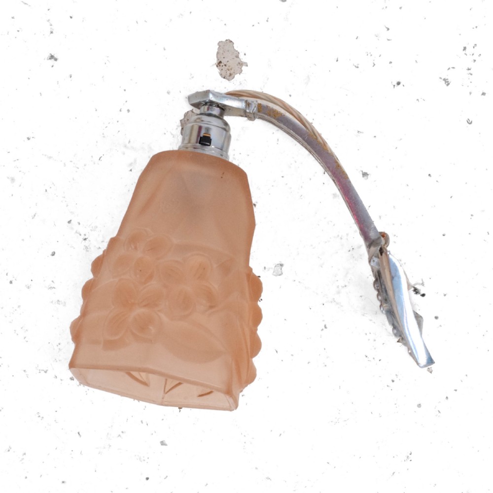 French Art Deco Set of 3 Frosted Glass Shades ROS Wall Light Sconces C1930 View XVII