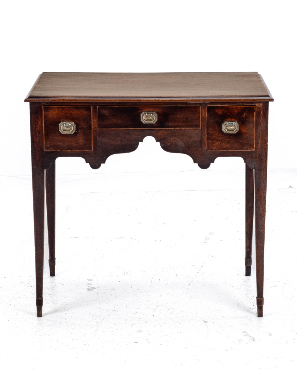 Regency Lowboy Mahogany Inlaid Side Table with Drawers C1810 (Georgian)