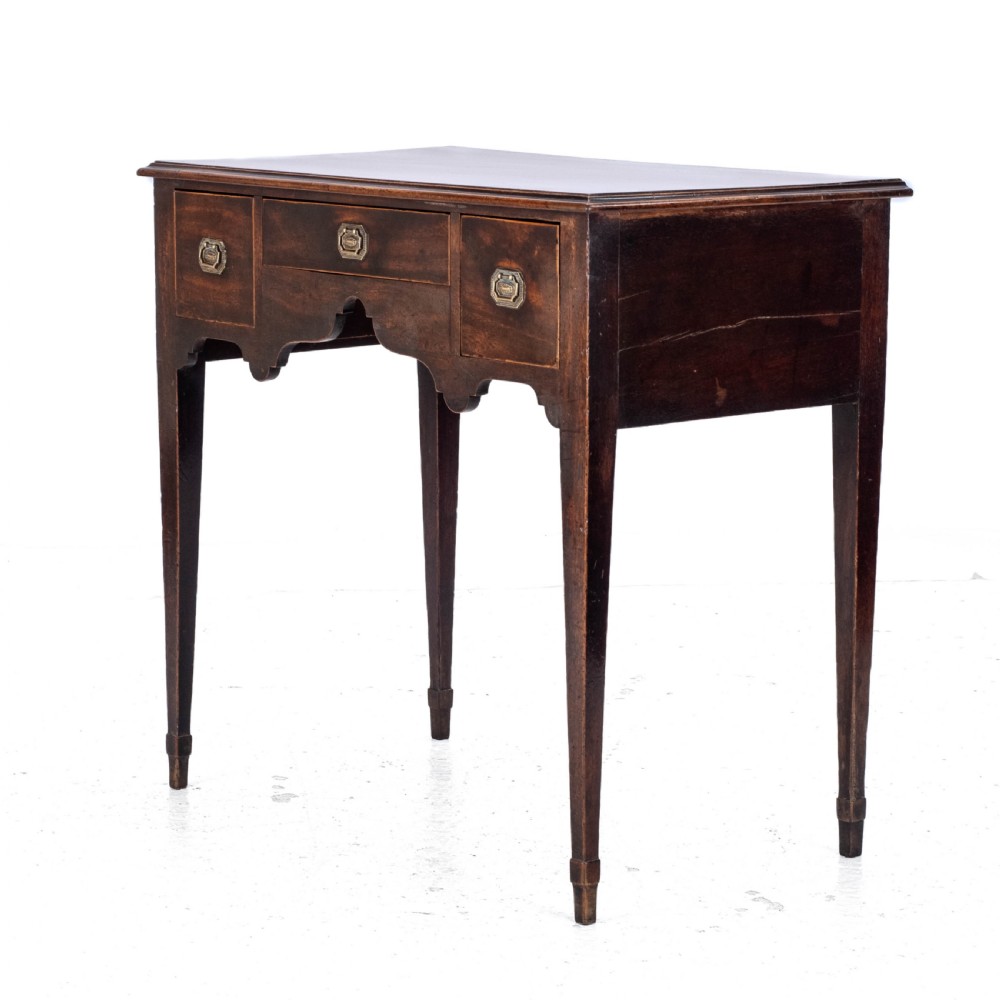 Regency Lowboy Mahogany Inlaid Side Table with Drawers C1810 (Georgian) View VII