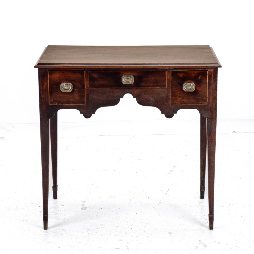 Regency Lowboy Mahogany Inlaid Side Table with Drawers C1810 (Georgian) View IX
