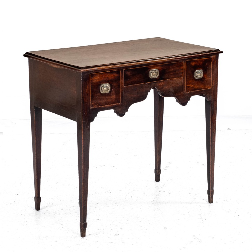 Regency Lowboy Mahogany Inlaid Side Table with Drawers C1810 (Georgian) View X
