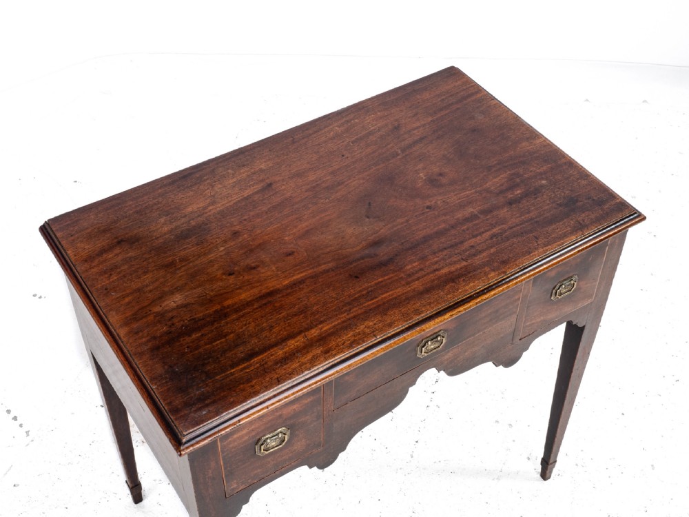 Regency Lowboy Mahogany Inlaid Side Table with Drawers C1810 (Georgian) View XI