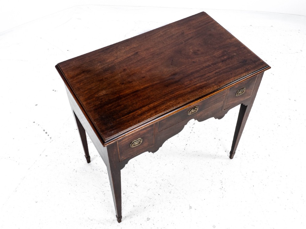 Regency Lowboy Mahogany Inlaid Side Table with Drawers C1810 (Georgian) View XII