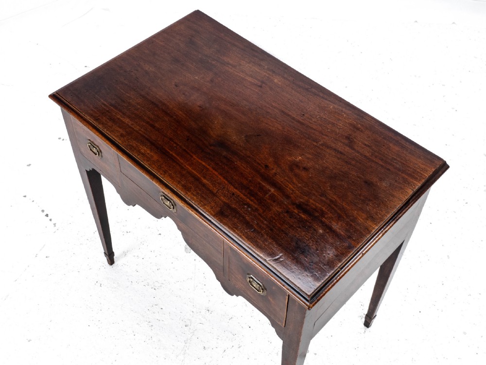 Regency Lowboy Mahogany Inlaid Side Table with Drawers C1810 (Georgian) View XIII