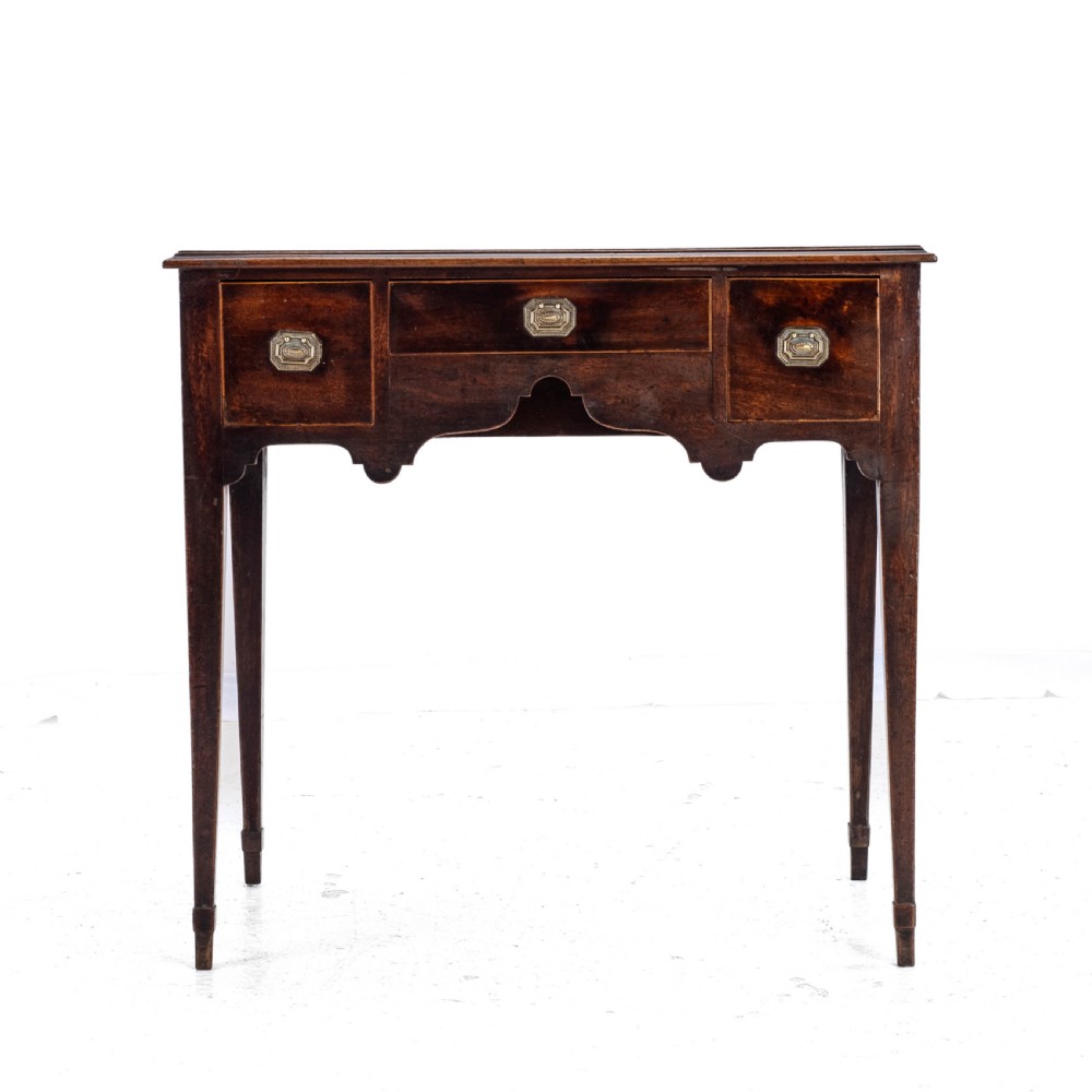 Regency Lowboy Mahogany Inlaid Side Table with Drawers C1810 (Georgian) View XIV