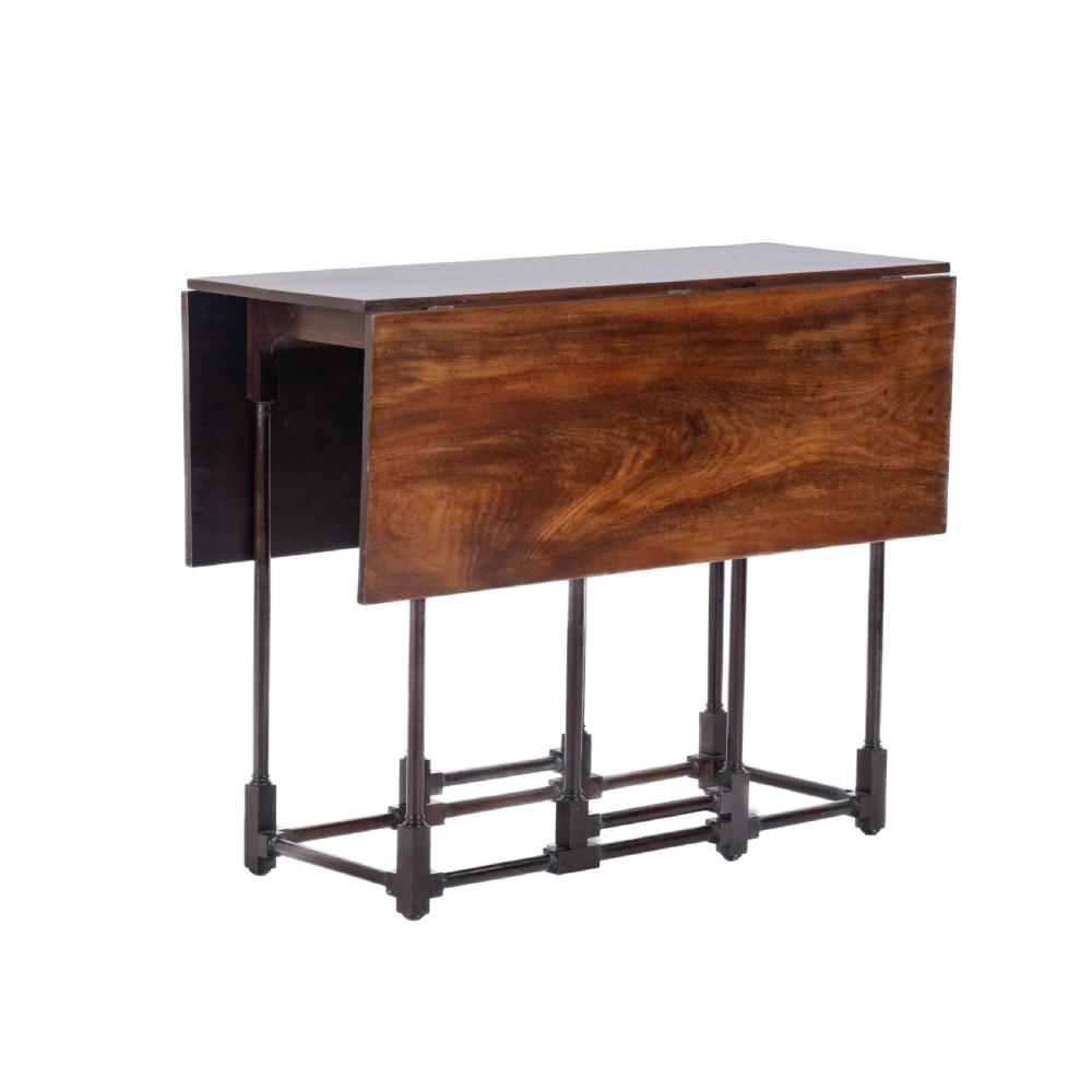 Edwardian Mahogany Spider Leg Pembroke Small Occasional Table Circa 1910 in Georgian Style (George III, Drop-leaf, Gateleg, Wine, Side) View II