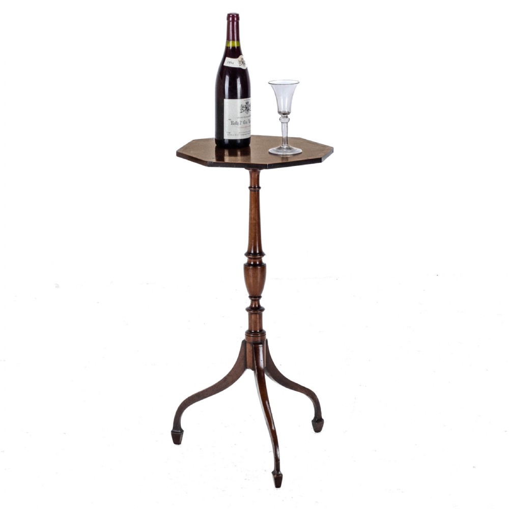 Regency Rosewood Crossbanded Mahogany Octagonal Wine Table C1810 (Georgian) View III