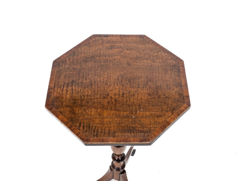 Regency Rosewood Crossbanded Mahogany Octagonal Wine Table C1810 (Georgian) View VI