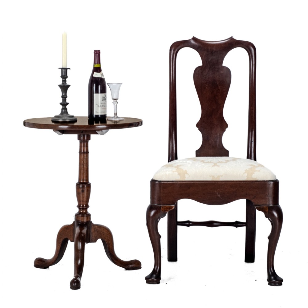 Early c.18th George I Mahogany Side Chair c1720 (Georgian Queen Anne Style Dining) View III