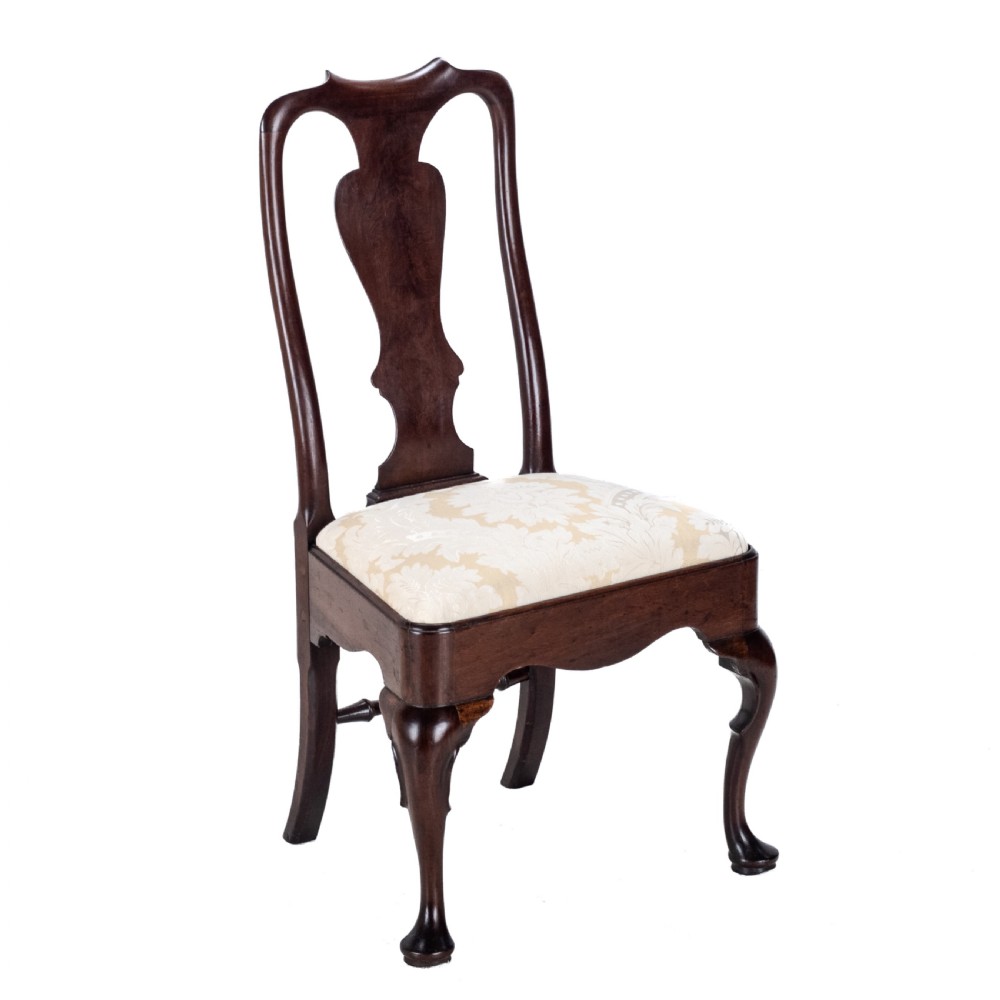 Early c.18th George I Mahogany Side Chair c1720 (Georgian Queen Anne Style Dining) View V