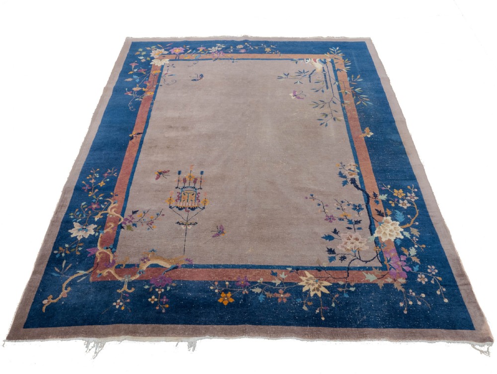 Art Deco Walter Nichols Chinese Mushroom Carpet 12' x 9' Circa 1920 (363x276cm Rug) View II