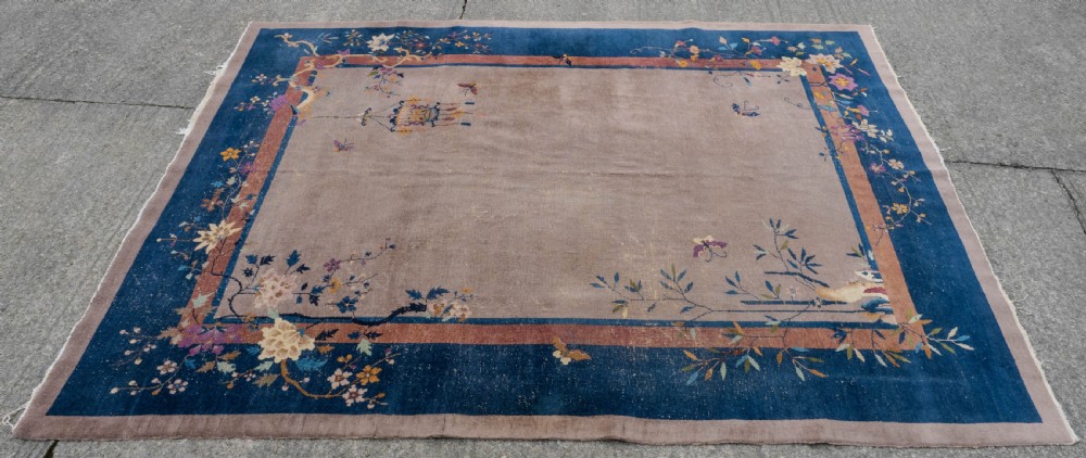 Art Deco Walter Nichols Chinese Mushroom Carpet 12' x 9' Circa 1920 (363x276cm Rug) View VI
