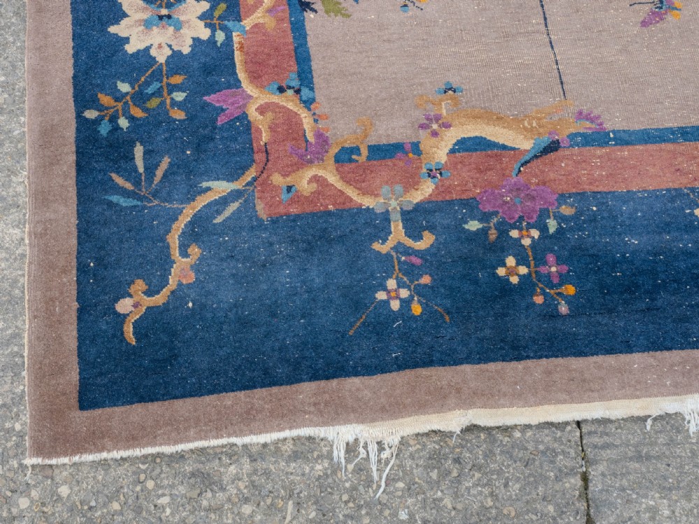 Art Deco Walter Nichols Chinese Mushroom Carpet 12' x 9' Circa 1920 (363x276cm Rug) View VII