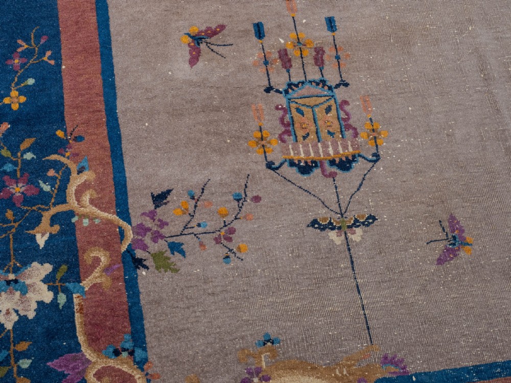 Art Deco Walter Nichols Chinese Mushroom Carpet 12' x 9' Circa 1920 (363x276cm Rug) View X