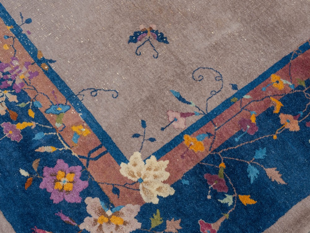 Art Deco Walter Nichols Chinese Mushroom Carpet 12' x 9' Circa 1920 (363x276cm Rug) View XI