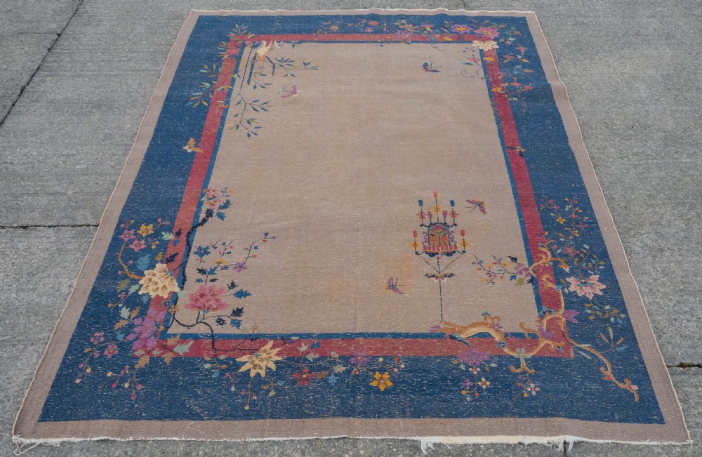 Art Deco Walter Nichols Chinese Mushroom Carpet 12' x 9' Circa 1920 (363x276cm Rug) View XVII