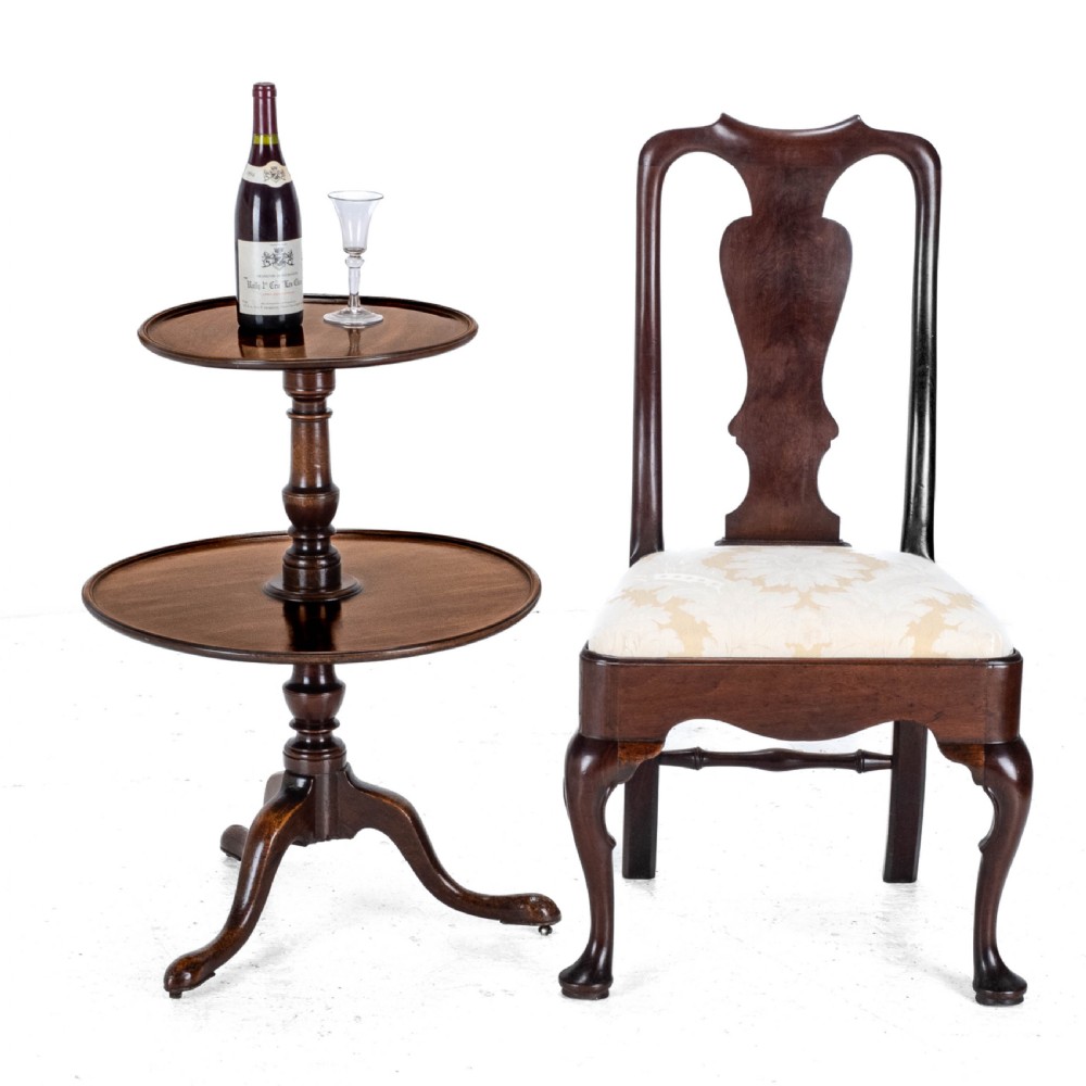 Georgian Mahogany Small 2 Tier Dumb Waiter Tripod Table circa 1800 (George III, 18th 19th Century) View II