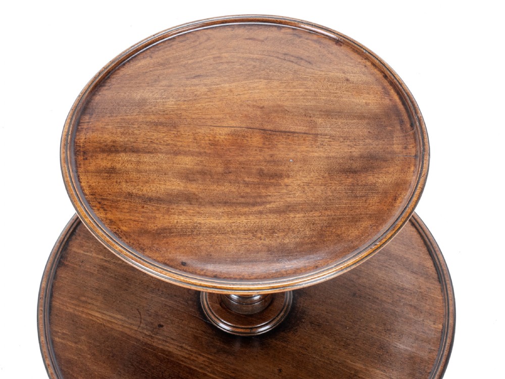 Georgian Mahogany Small 2 Tier Dumb Waiter Tripod Table circa 1800 (George III, 18th 19th Century) View VII