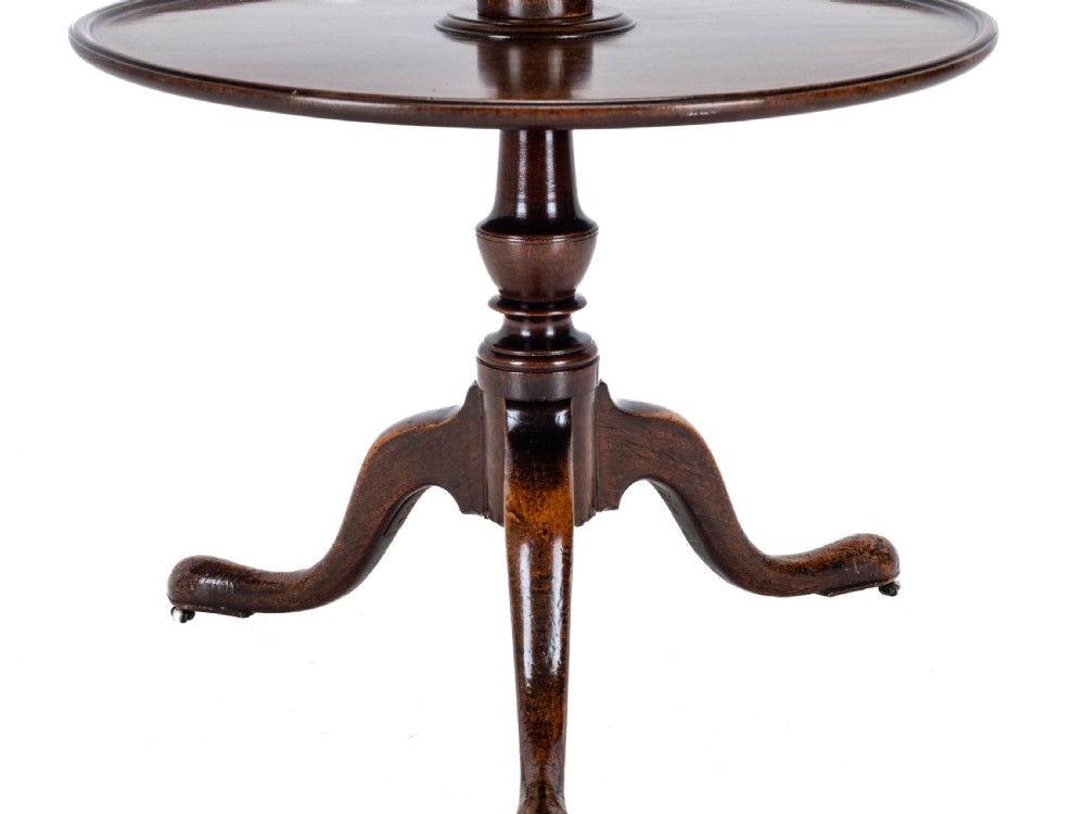 Georgian Mahogany Small 2 Tier Dumb Waiter Tripod Table circa 1800 (George III, 18th 19th Century) View XII