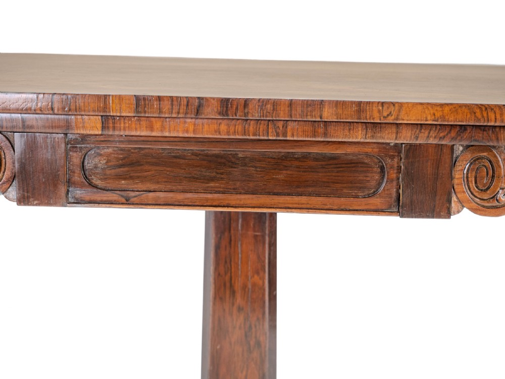 Regency Rosewood Console Fold-Over Games or Card Table, Circa 1820 (Georgian, Early 19th Century) View XIX