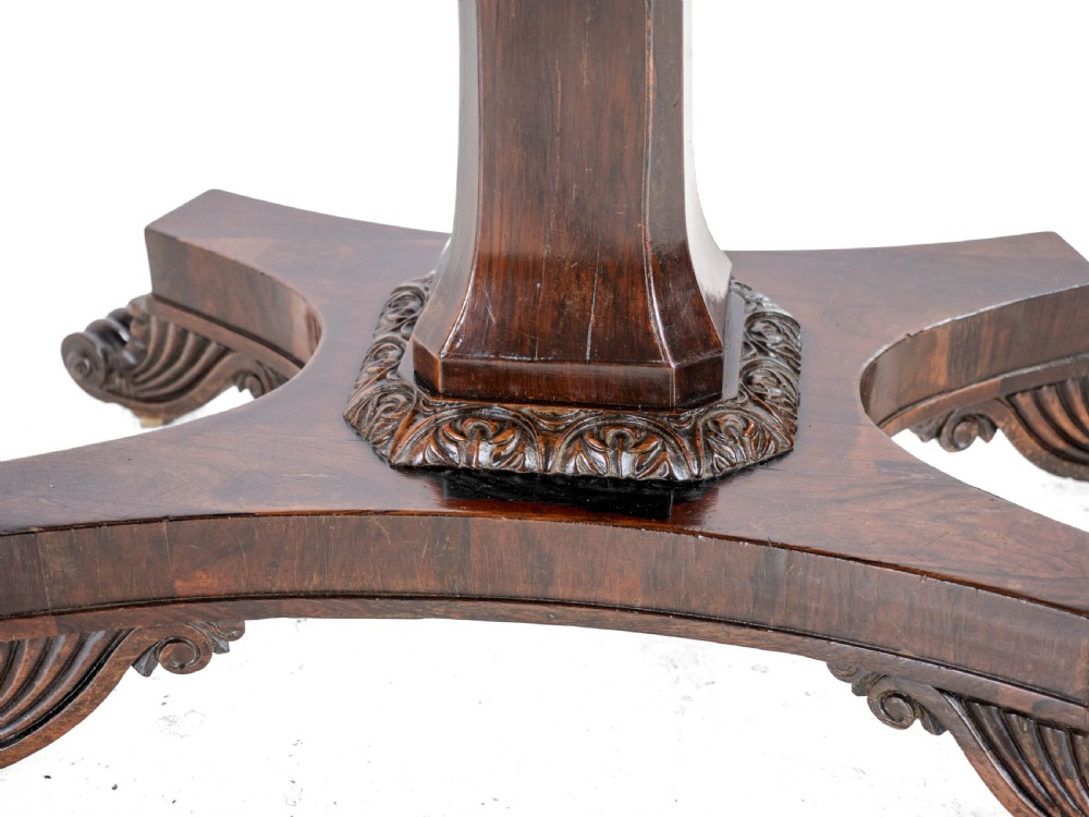 Regency Rosewood Console Fold-Over Games or Card Table, Circa 1820 (Georgian, Early 19th Century) View XX