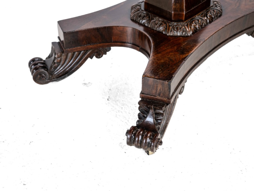 Regency Rosewood Console Fold-Over Games or Card Table, Circa 1820 (Georgian, Early 19th Century) View XXII
