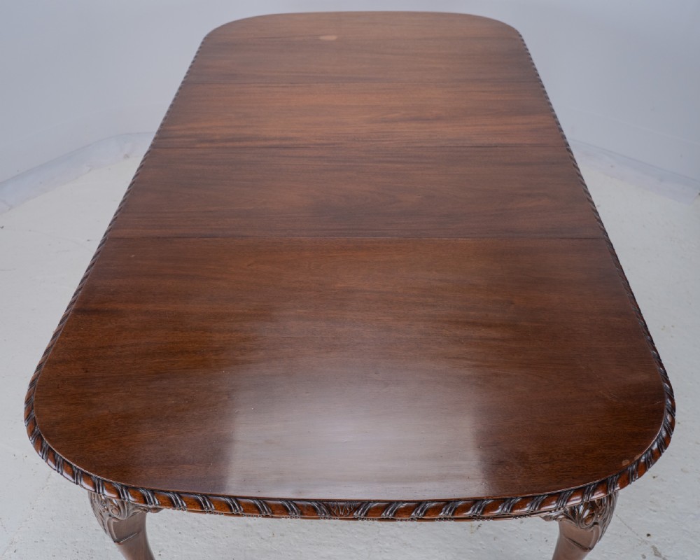 Chippendale Style Waring and Gillow Large 8ft Mahogany Extending Dining Table circa 1905 Edwardian View XIV