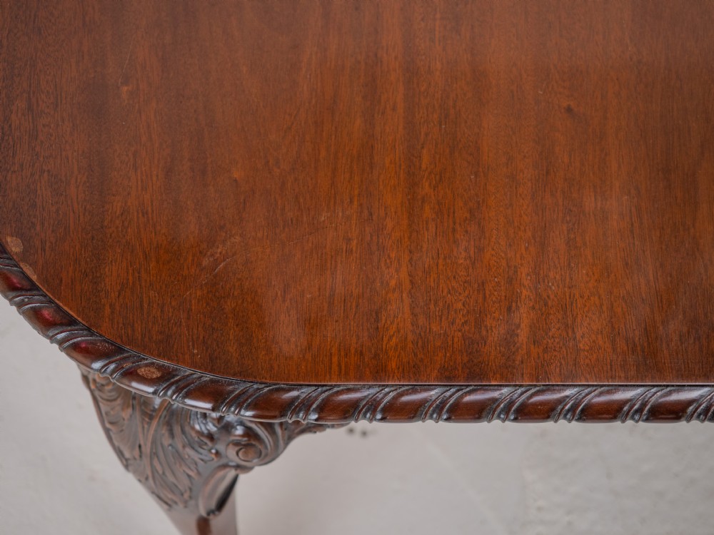 Chippendale Style Waring and Gillow Large 8ft Mahogany Extending Dining Table circa 1905 Edwardian View XVIII