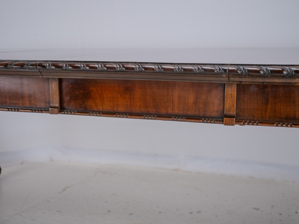 Chippendale Style Waring and Gillow Large 8ft Mahogany Extending Dining Table circa 1905 Edwardian View XXII