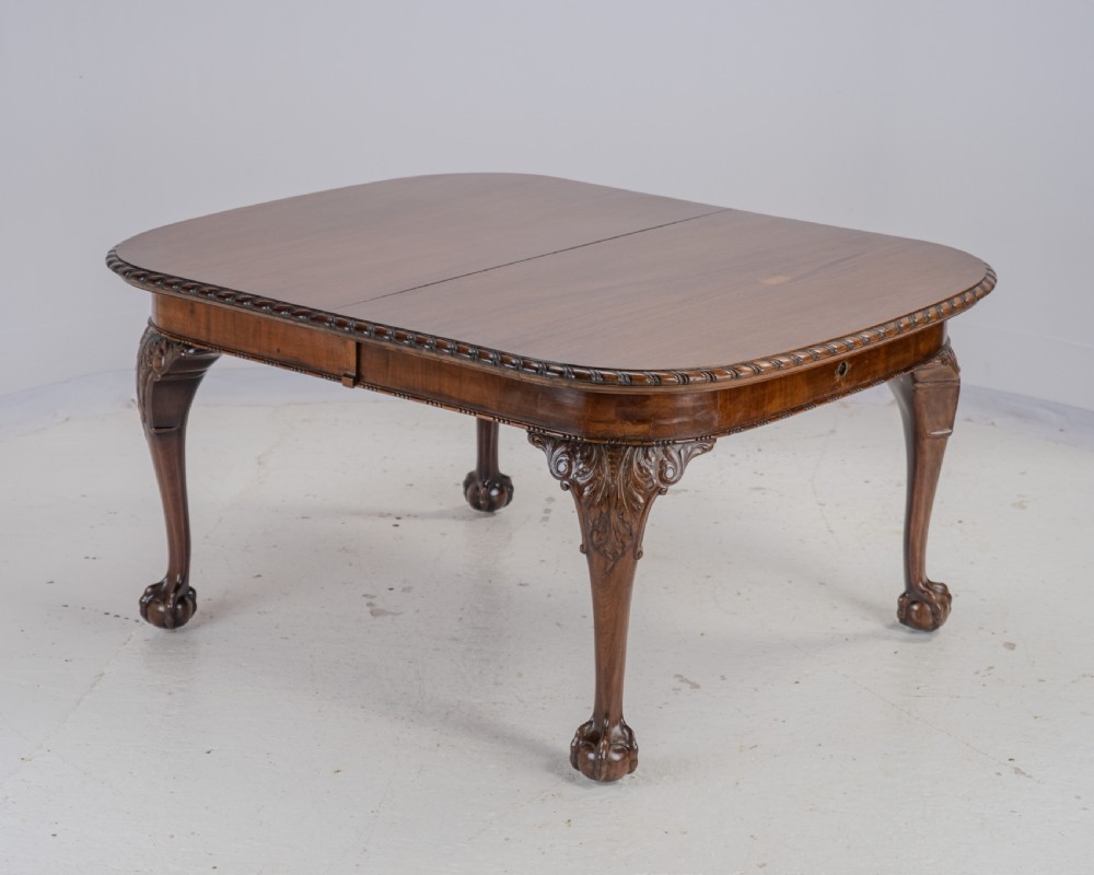 Chippendale Style Waring and Gillow Large 8ft Mahogany Extending Dining Table circa 1905 Edwardian View XXIII