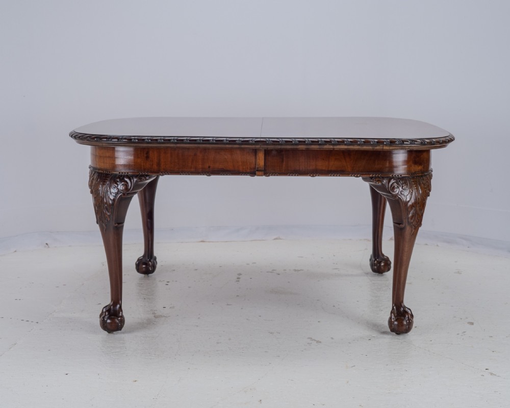 Chippendale Style Waring and Gillow Large 8ft Mahogany Extending Dining Table circa 1905 Edwardian View XXIV