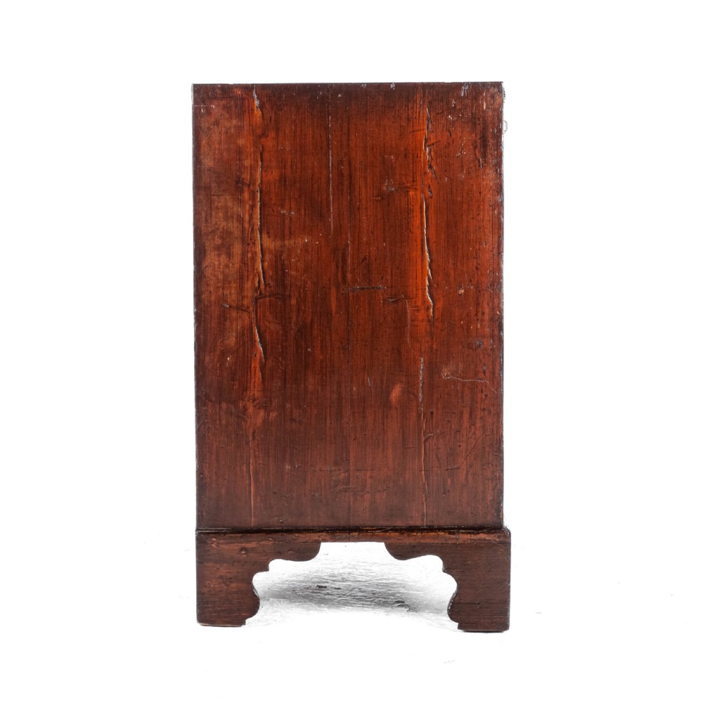 Georgian Late 18th Century Mahogany Inlaid Caddy Top Small Chest of Drawers (George III) View V