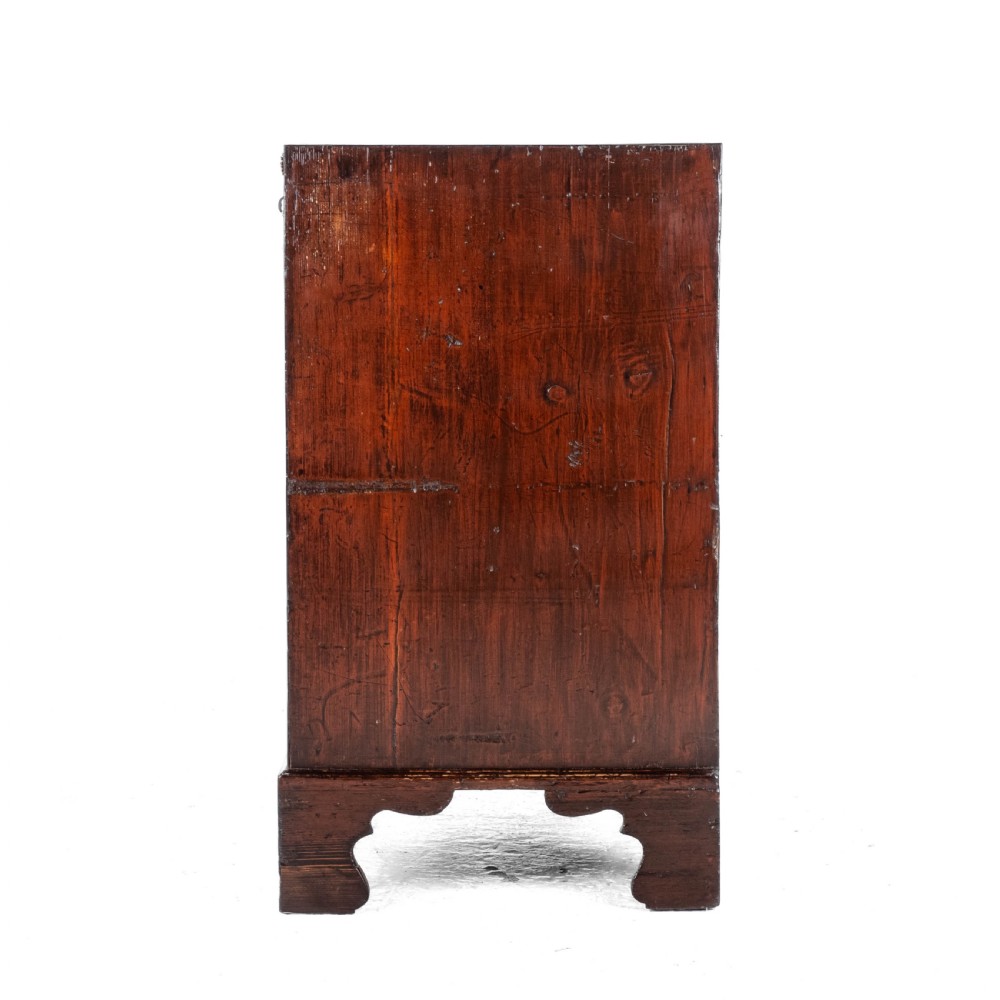 Georgian Late 18th Century Mahogany Inlaid Caddy Top Small Chest of Drawers (George III) View VI