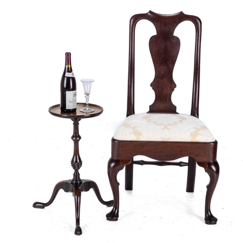 18th Century Georgian Mahogany Tripod Dish Top Kettle Stand or Wine Table (George III, Side, Occasional, Small) View III