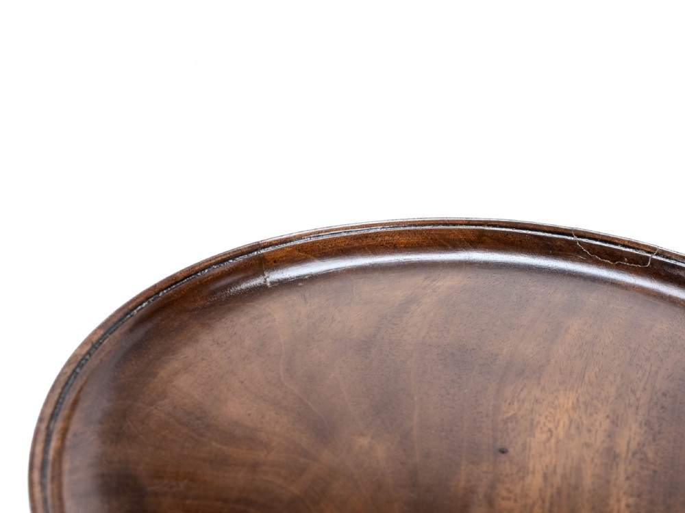 18th Century Georgian Mahogany Tripod Dish Top Kettle Stand or Wine Table (George III, Side, Occasional, Small) View XXI
