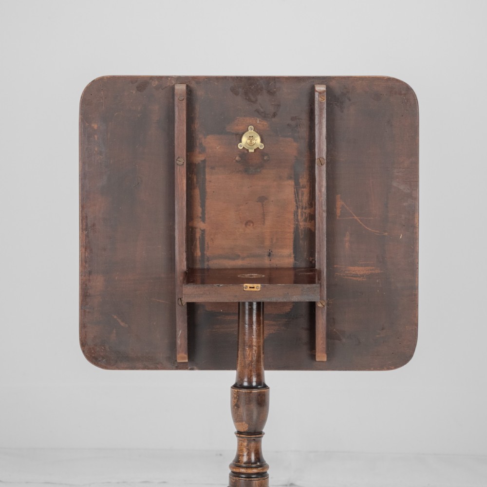 Georgian Mahogany Tripod Tilt-top Side Table Late 18th Century (Rectangular Wine Occasional) View X