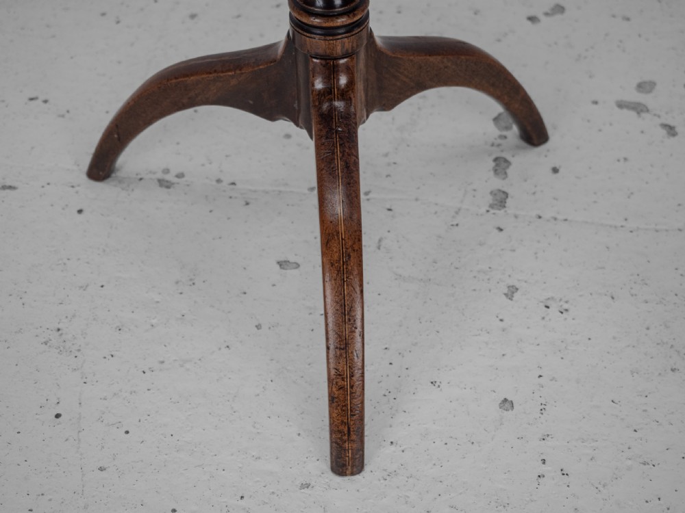 Georgian Mahogany Tripod Tilt-top Side Table Late 18th Century (Rectangular Wine Occasional) View XIV