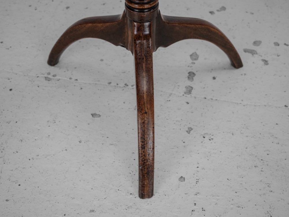 Georgian Mahogany Tripod Tilt-top Side Table Late 18th Century (Rectangular Wine Occasional) View XV