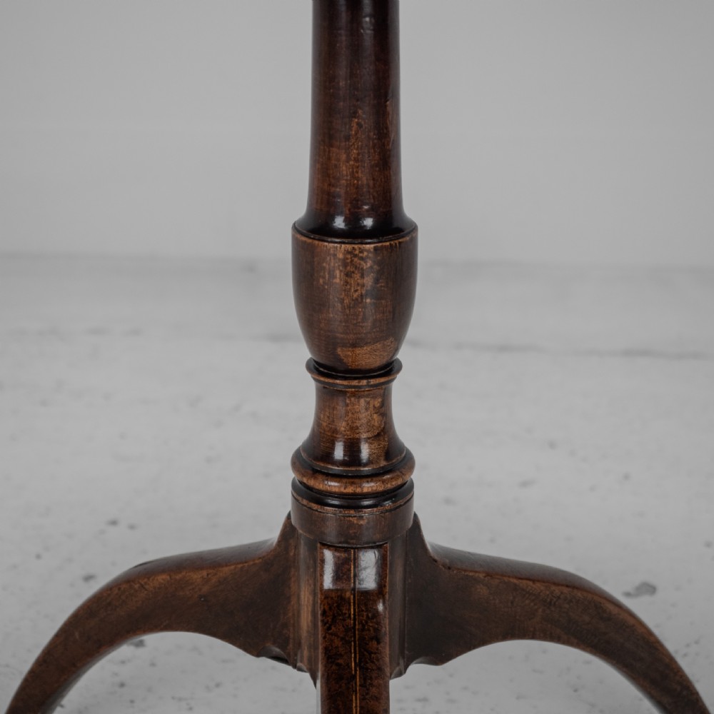 Georgian Mahogany Tripod Tilt-top Side Table Late 18th Century (Rectangular Wine Occasional) View XVI