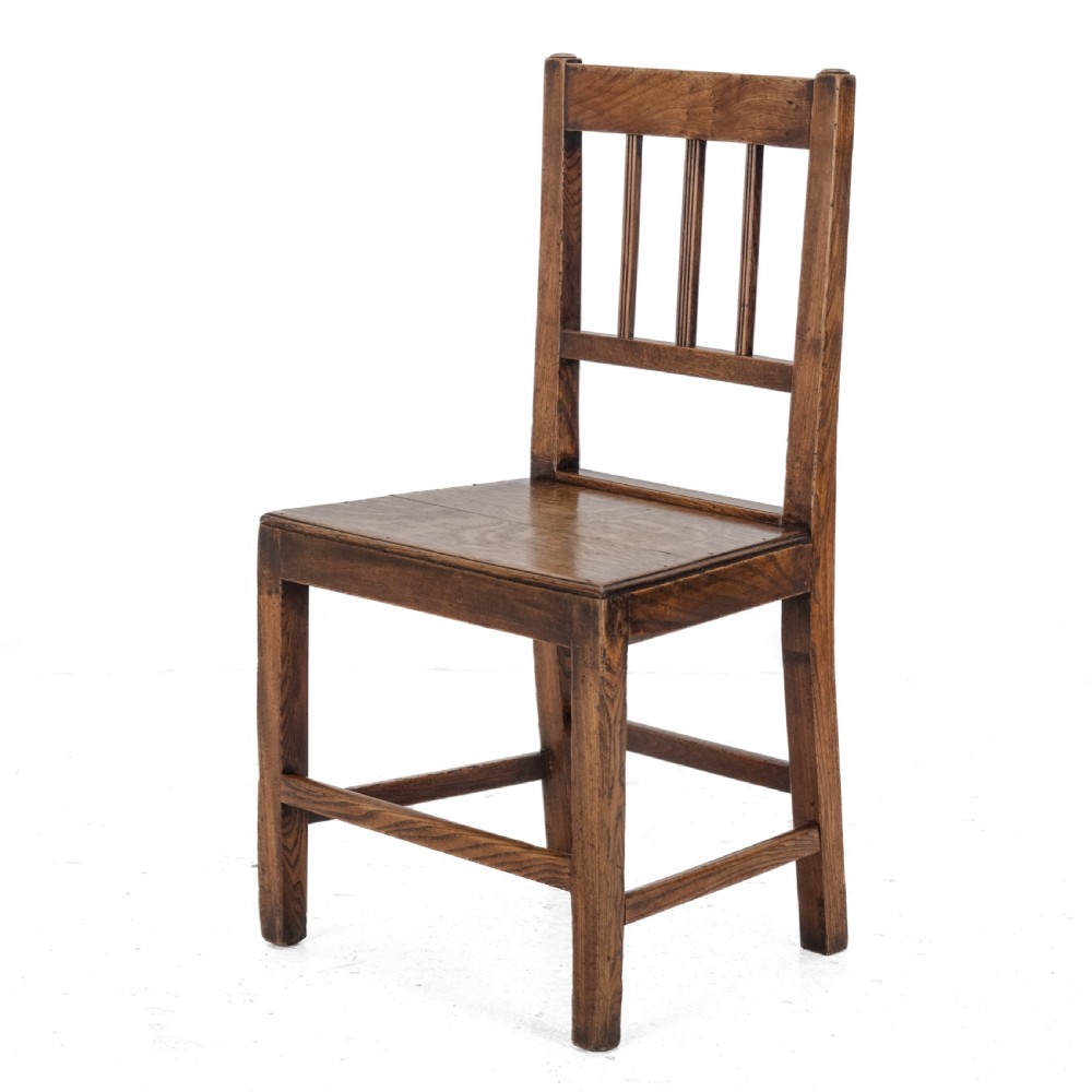 Georgian Late 18th Century Oak and Elm Country Chair (Hall Dining Side)