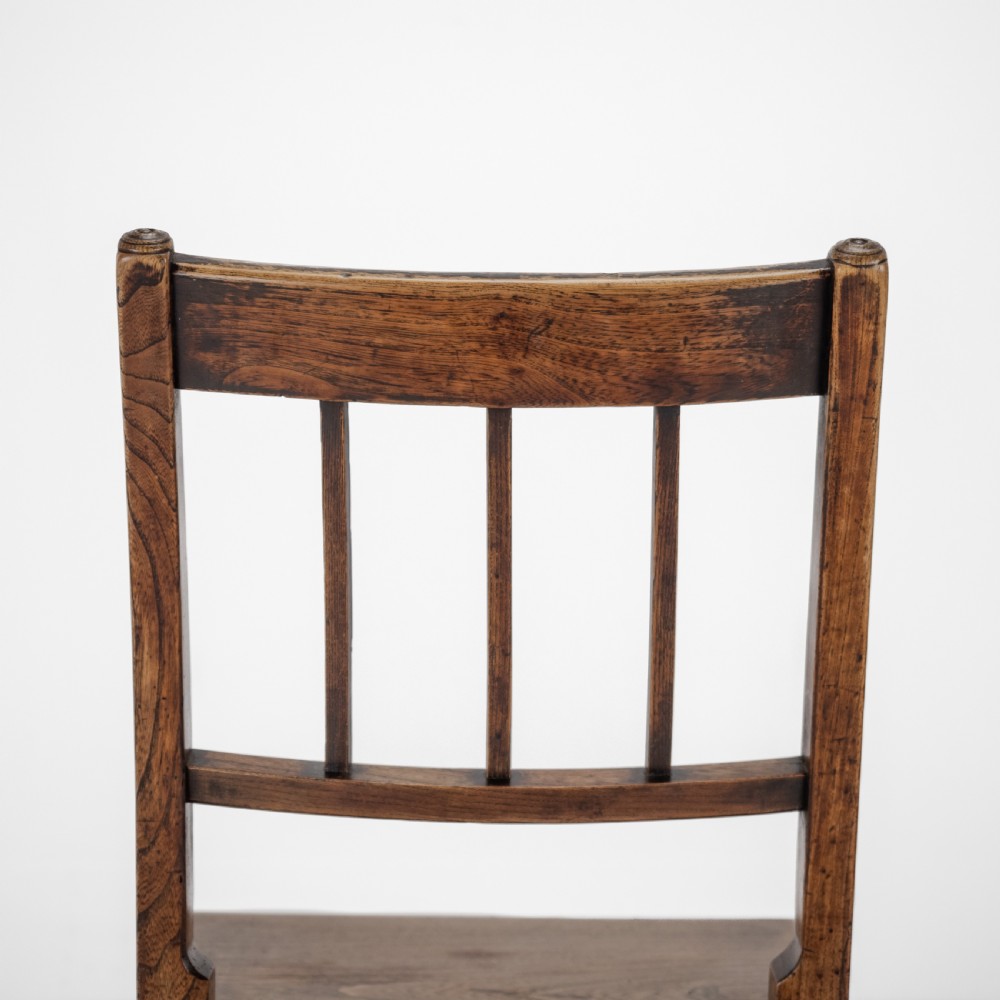 Georgian Late 18th Century Pair of Elm Country Chairs (George III Hall Dining Kitchen Side) View XV