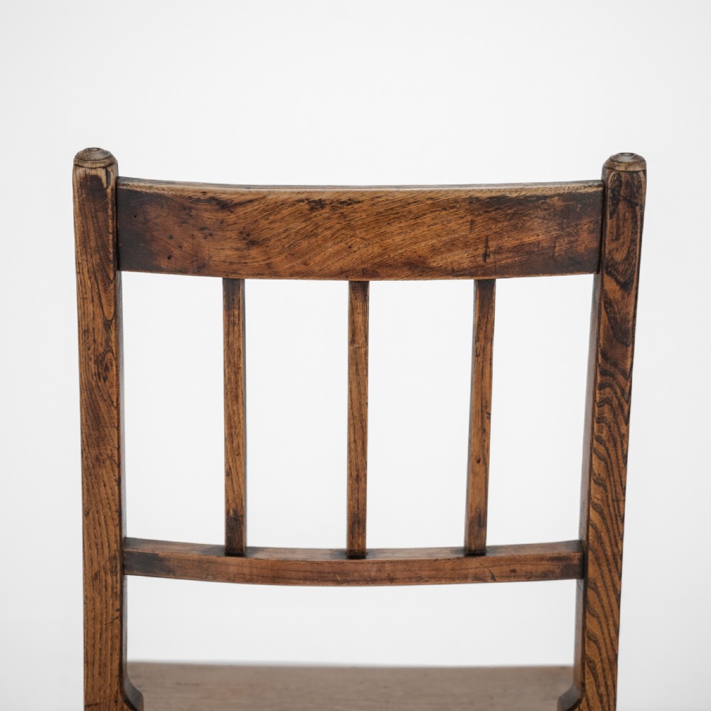 Georgian Late 18th Century Pair of Elm Country Chairs (George III Hall Dining Kitchen Side) View XVI