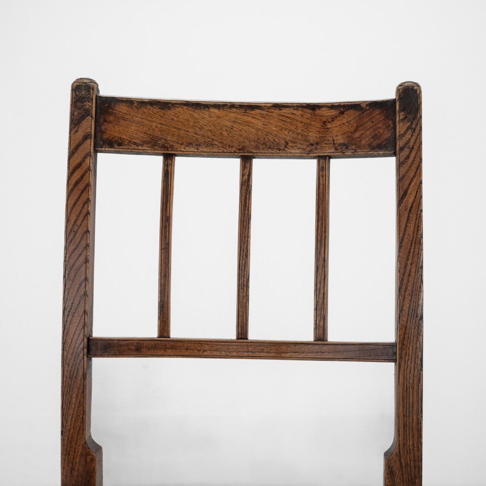 Georgian Late 18th Century Pair of Elm Country Chairs (George III Hall Dining Kitchen Side) View XVII