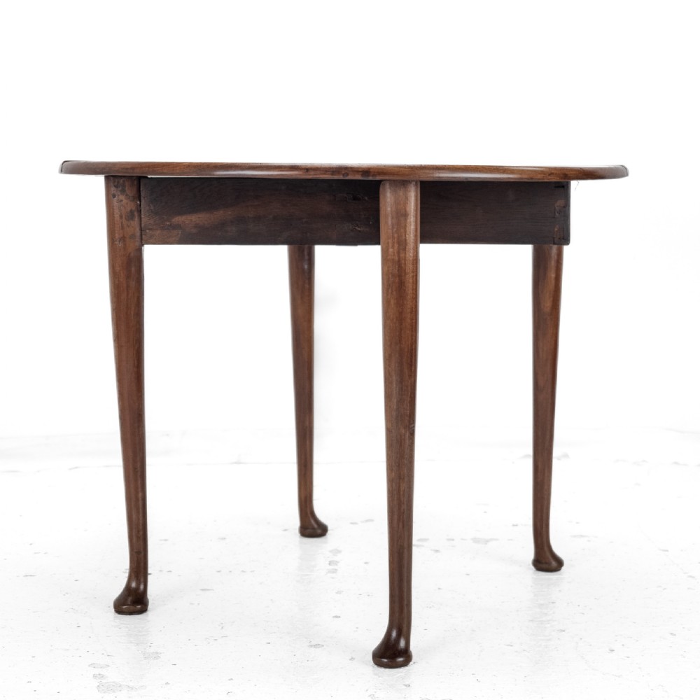 George II Mid 18th Century Mahogany Small Round Gate-Leg Drop-Leaf Pad Foot Occasional Dining Table (Georgian Side) View XVII