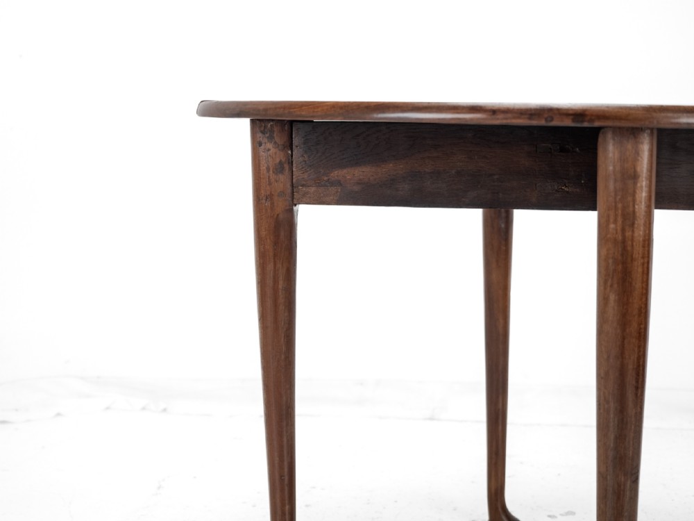 George II Mid 18th Century Mahogany Small Round Gate-Leg Drop-Leaf Pad Foot Occasional Dining Table (Georgian Side) View XVIII