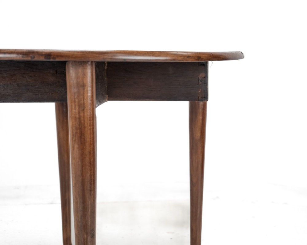 George II Mid 18th Century Mahogany Small Round Gate-Leg Drop-Leaf Pad Foot Occasional Dining Table (Georgian Side) View XIX